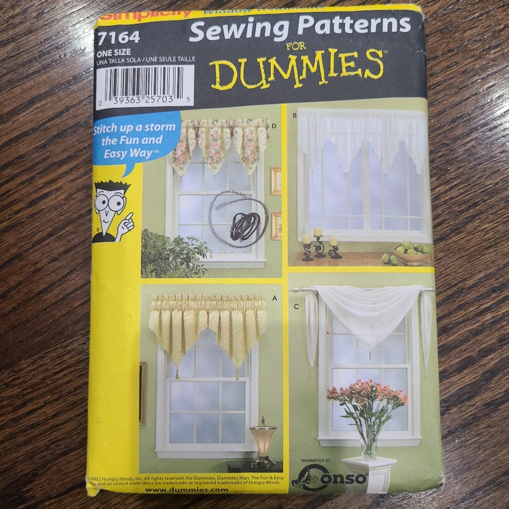 Simplicity Window Treatments for Dummies # 7164
